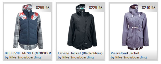nike snowboard jacket womens