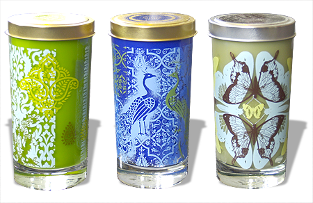 Candles in decorative jars