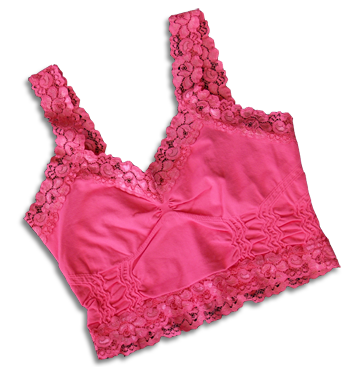 Cropped Cami Corset in Bright Pink