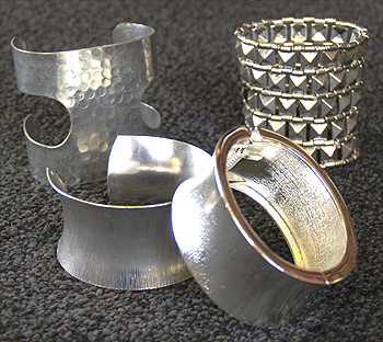 Silver cuff bracelets
