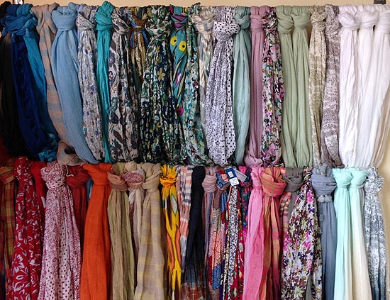 Scarves in every color and pattern