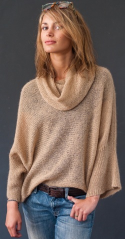 Wooden+Ships Camel cowl neck sweater at Kismet