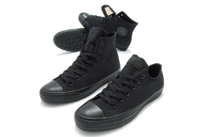 black on black chucks