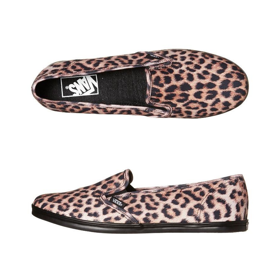 leopard vans slip on womens