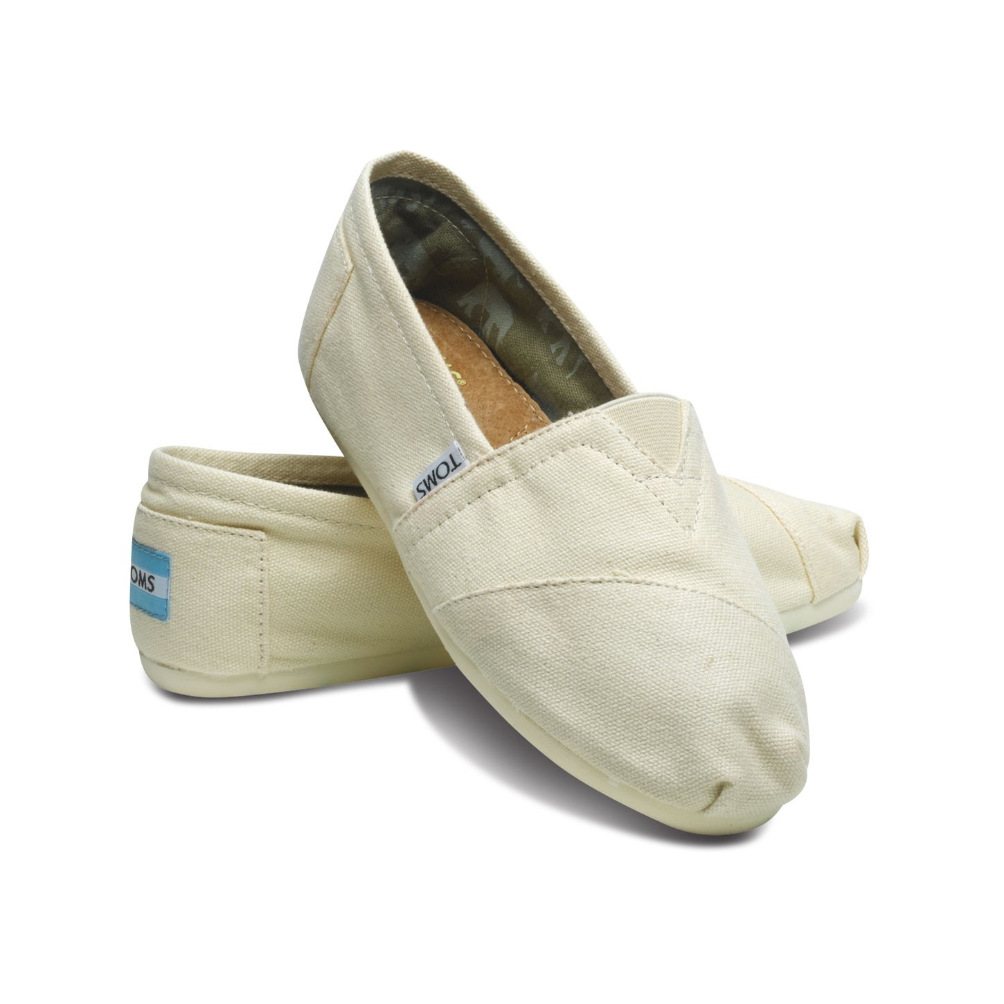 white toms slip ons