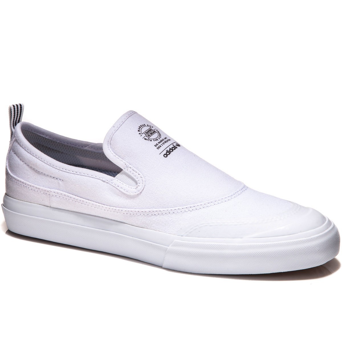 white leather slip on sneakers mens