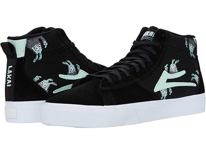 Lakai Newport High Shoe (Black/Mint 