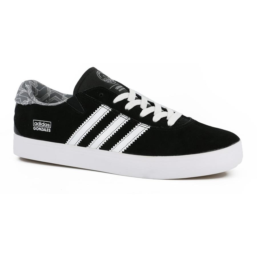 Adidas Gonz Pro Shoes (Core Black/White/Grey) Shoes Mens Shoes at Denver