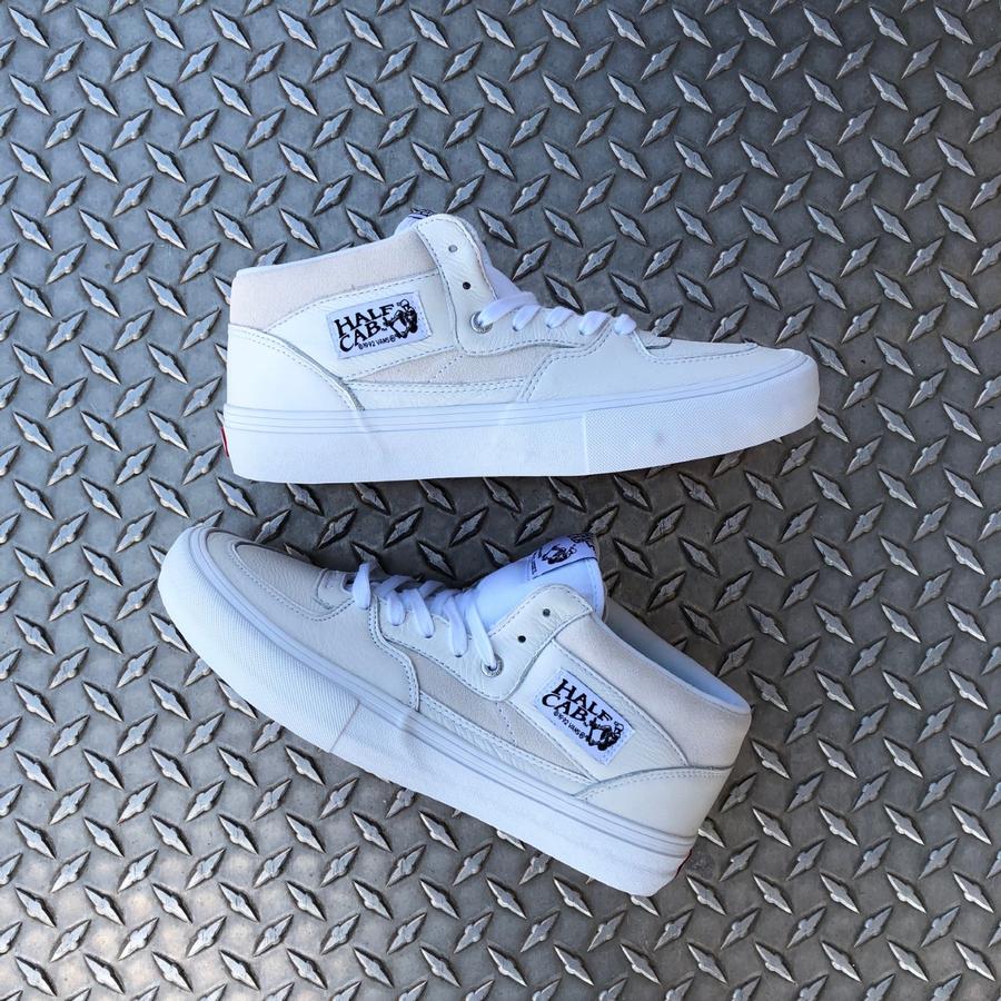 Vans half cab pro white leather Clearance