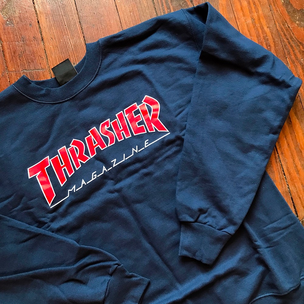 thrasher outlined crewneck