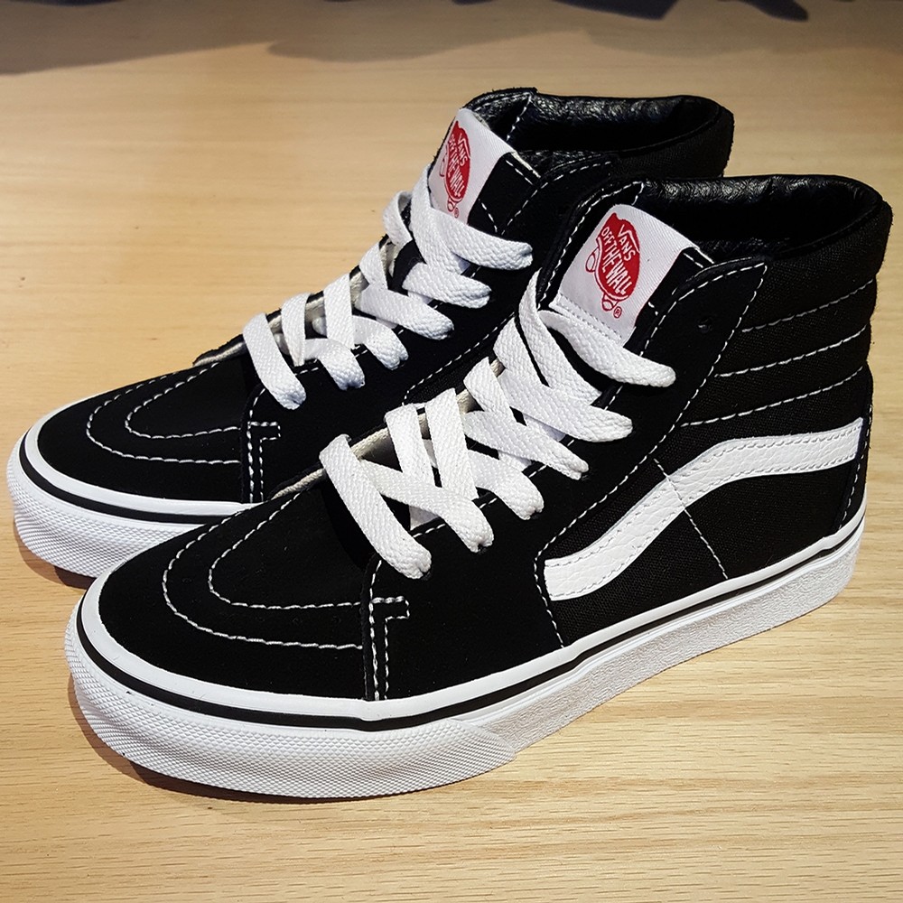 vans sk8 hi black and white