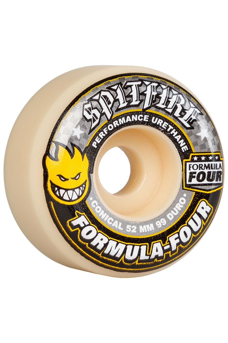 Spitfire Formula Four Conical Full Skateboard Wheels - white