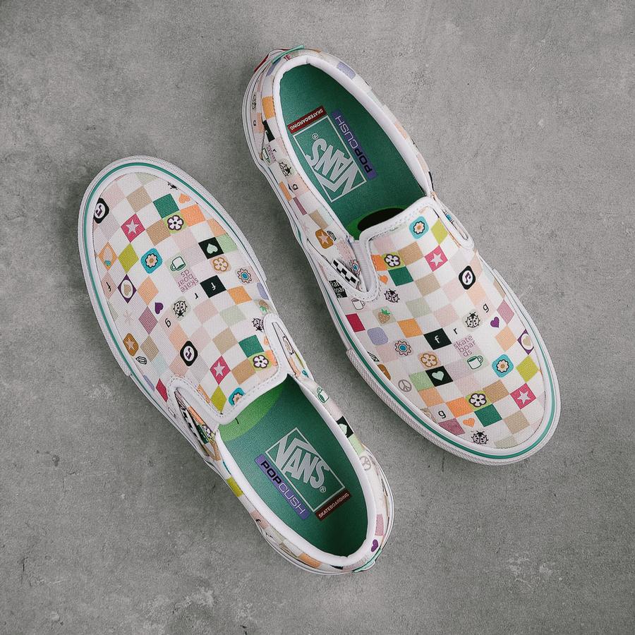 frog skateboards vans green