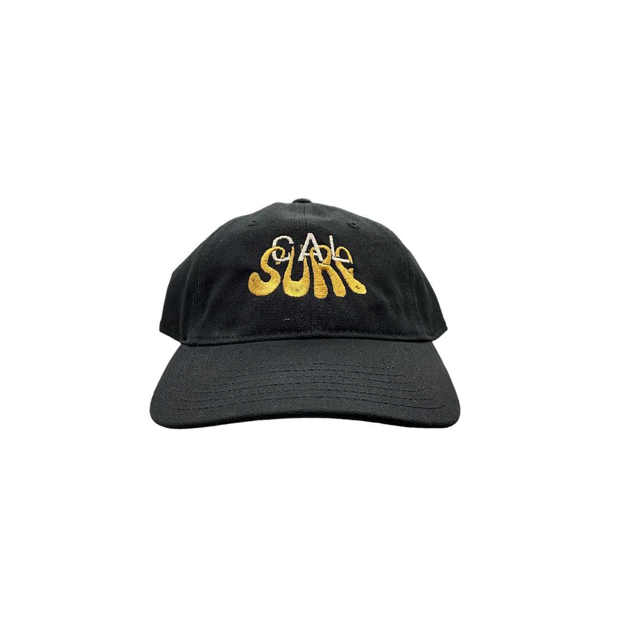 Droopy Logo Embroidered Dad Hat (Black/Mustard)