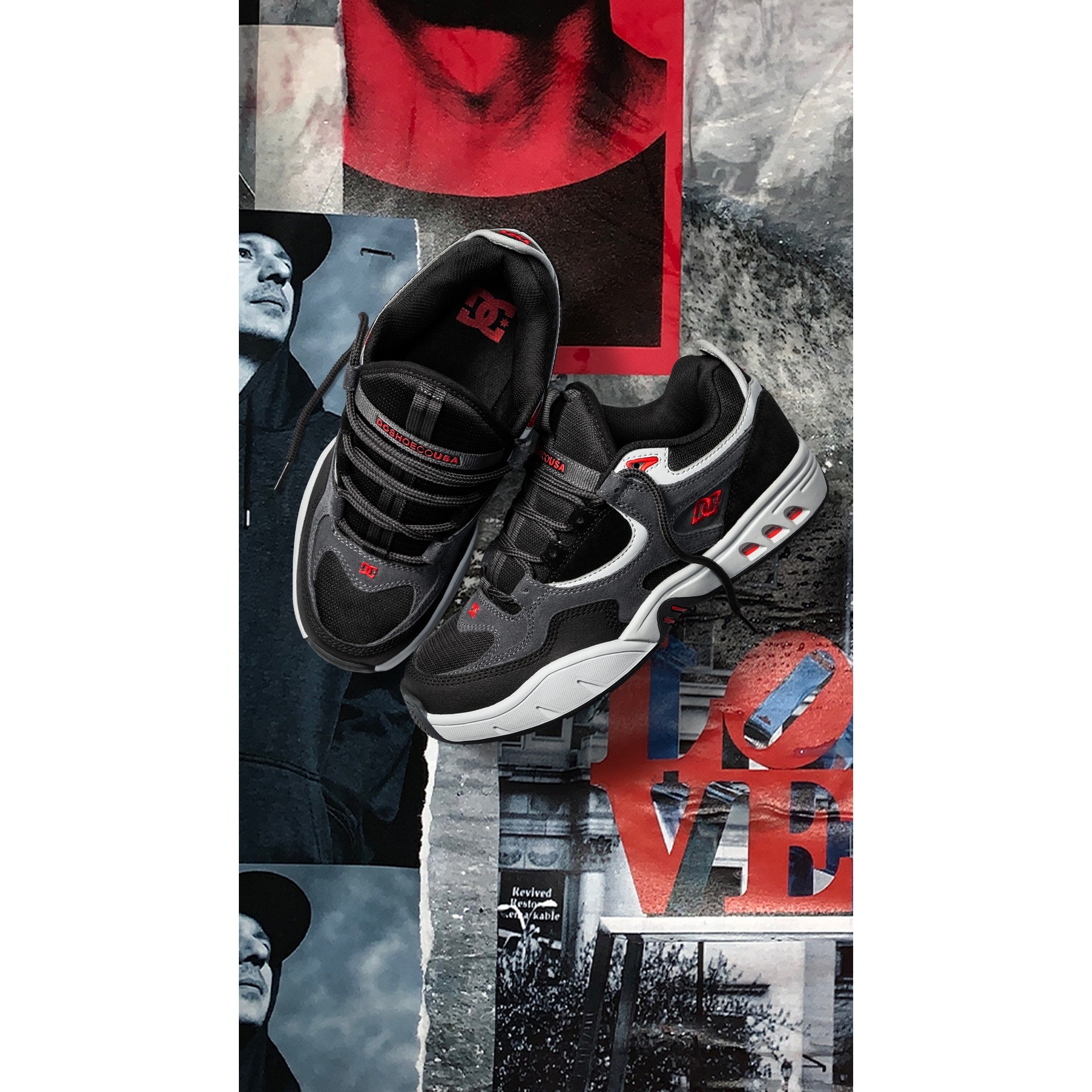 DC Kalis OG x Love Park Black/Grey Shoes Mens at Cal Surf