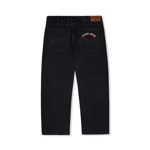 Vintage & Second Hand Cash only - Baggy Denim Jeans Washed Black