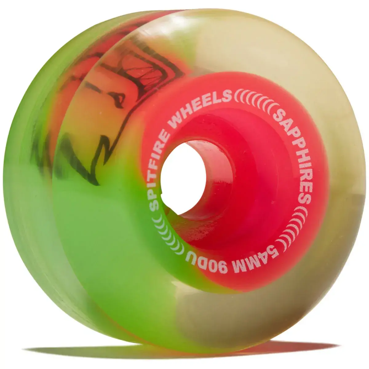 Spitfire Sapphires グリーンウィール　54mm Spitfire Sapphires Formula Four 54mm 90a Neon Pink & Green