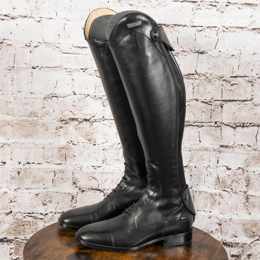 Ariat Consigned Ladies Divino Field Boot (8 Reg Calf, Tall, Black) Tall