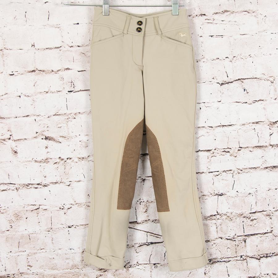 Culotte D'équitation RJ Classics Fille - Taille 14R, écusson Genou, Couleur Beige