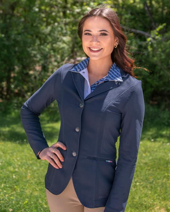 AA Alessandro Albanese Ladies AA Platinum Motion Lite Jacket (Navy Blue)  Ladies Show Coats at Chagrin Saddlery Main
