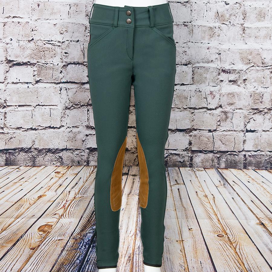 Tailored Sportsman Girls Vintage Trophy Hunter Front Zip Low-Rise Black Olive 