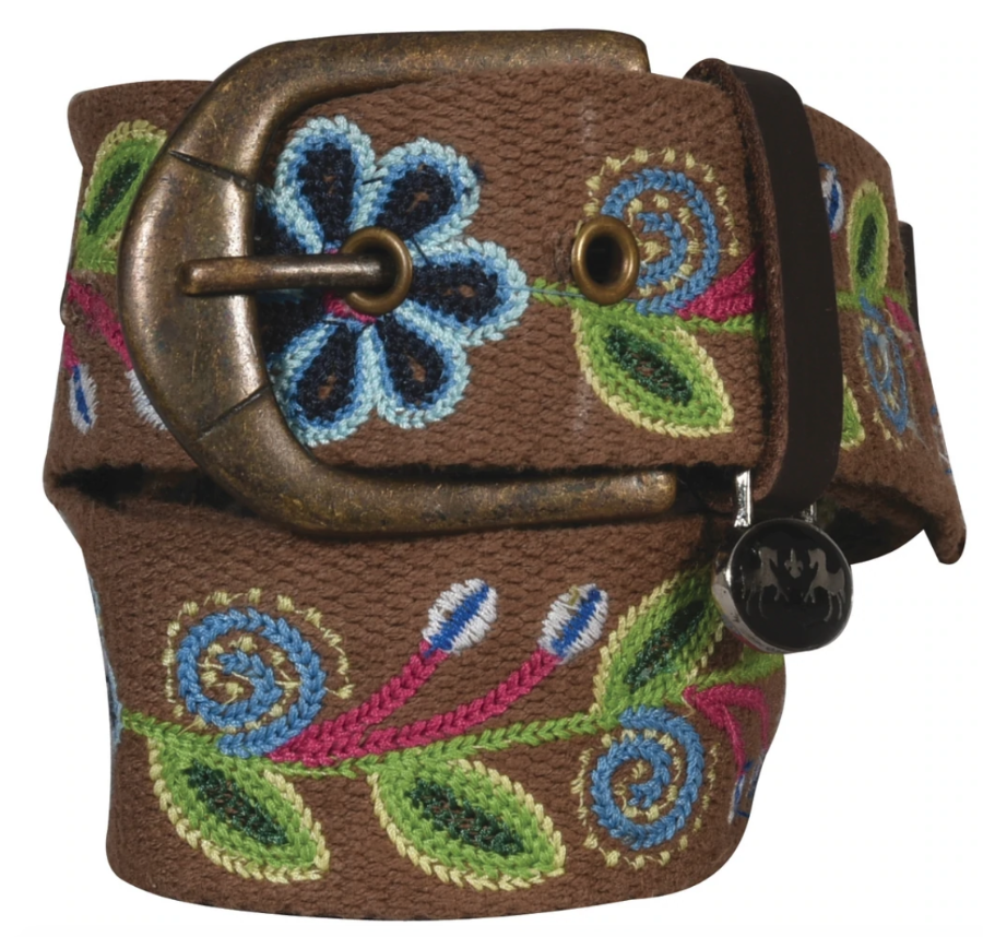 Equine Couture Lilly Cotton Belt (Brown) Belts at Chagrin Saddlery Main