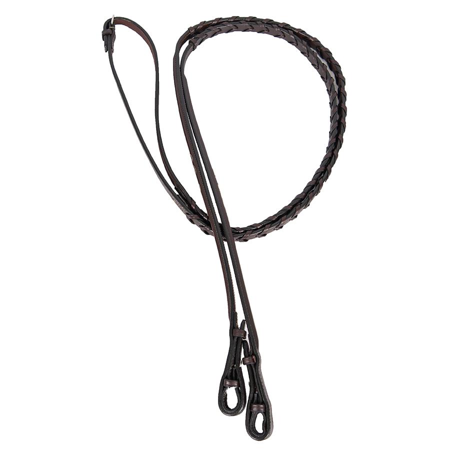 Edgewood Leather PreOiled 5/8 IN Raised Fancy Stitched Laced Reins