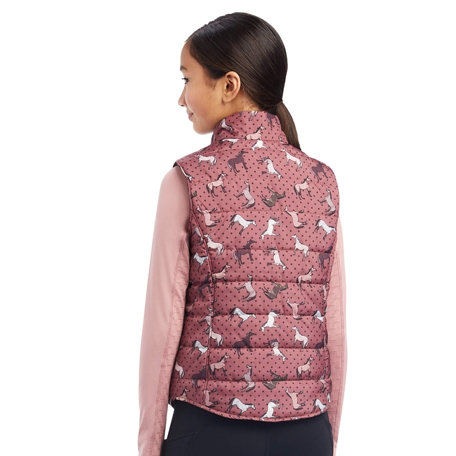 Ariat Youth Bella Reversible Vest (Wild Ponies) Children Vests at