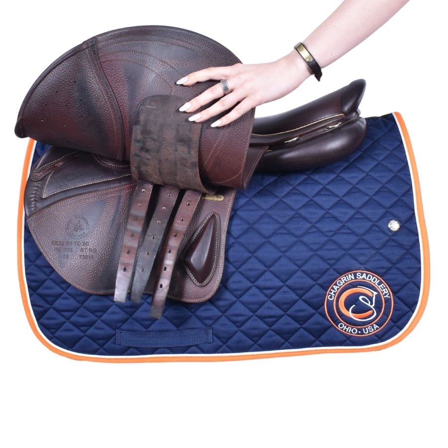 Selle De Saut CWD Mademoiselle 17 Pouces – Cuir Marron, Occasion