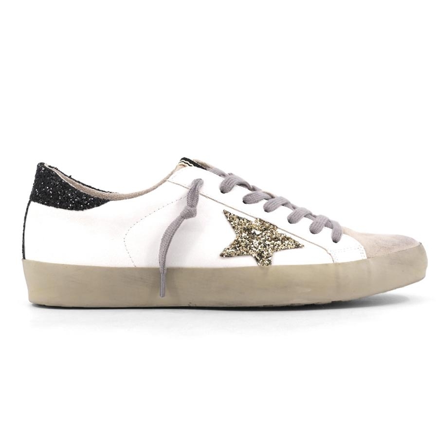 Shu Shop Pamela Star Sneaker (White/Sparkle) Adult Sneakers at Chagrin ...