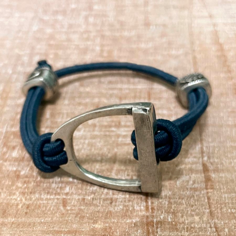 The Finishing Touch Stirrup Bungee Bracelet (Navy) Equestrian Jewelry