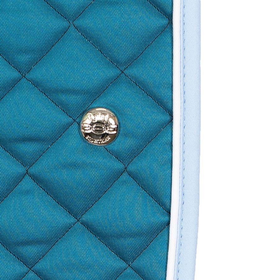 Ogilvy Equestrian Jump Baby Pad with Piping(Peacock/White/Baby Blue