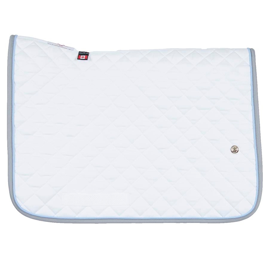 Ogilvy Equestrian Jump Baby Pad with Piping(White/Baby Blue/Light Grey