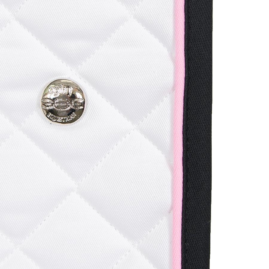 Ogilvy Equestrian Jump Baby Pad with Piping(White/Baby Pink/Black All