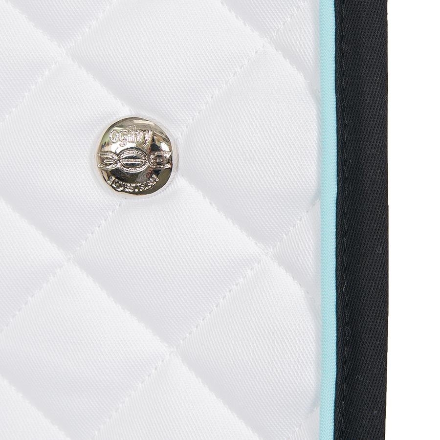 Ogilvy Equestrian Jump Baby Pad with Piping (White/Ice Blue/Black) All