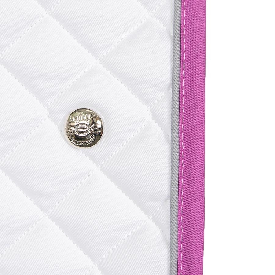 Ogilvy Equestrian Jump Baby Pad with Piping(White/Light Grey/Fuchsia