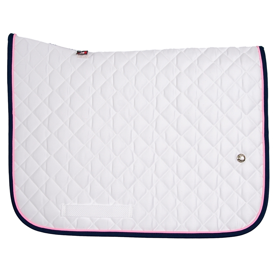 Ogilvy Equestrian Jump Baby Pad with Piping(White/Baby Pink/Dark Navy
