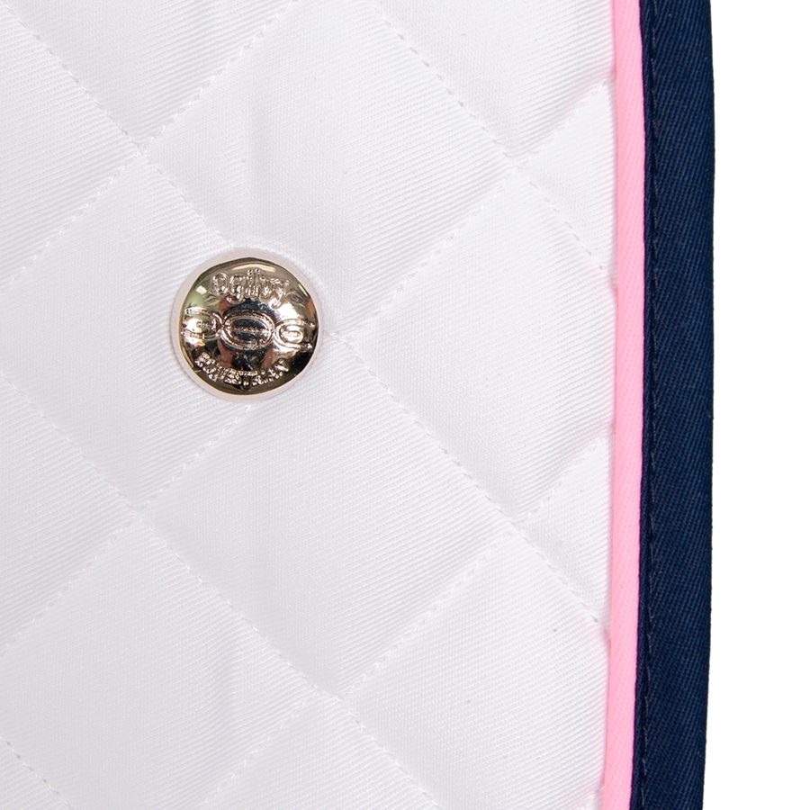 Ogilvy Equestrian Jump Baby Pad with Piping(White/Baby Pink/Midnight