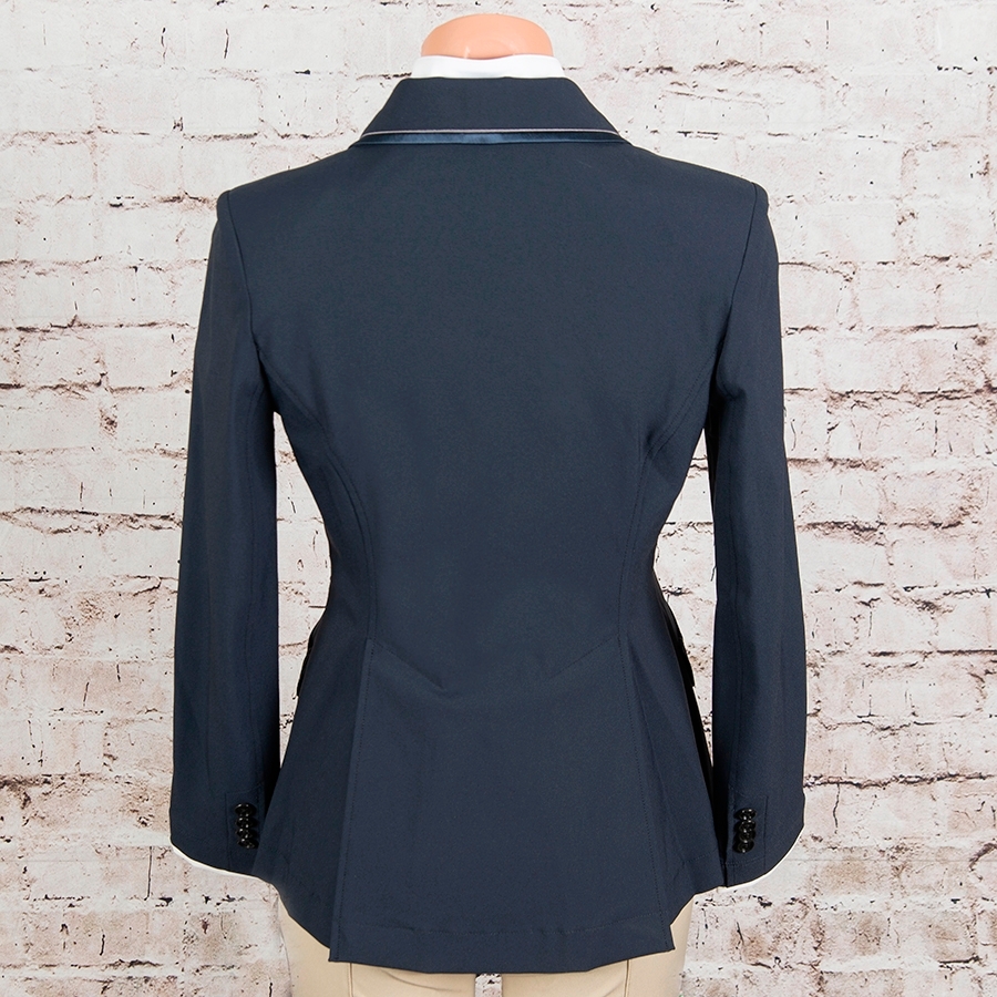 Charles Ancona Consigned Ladies Hunt Coat with trim (Navy, Size 8) Hunt