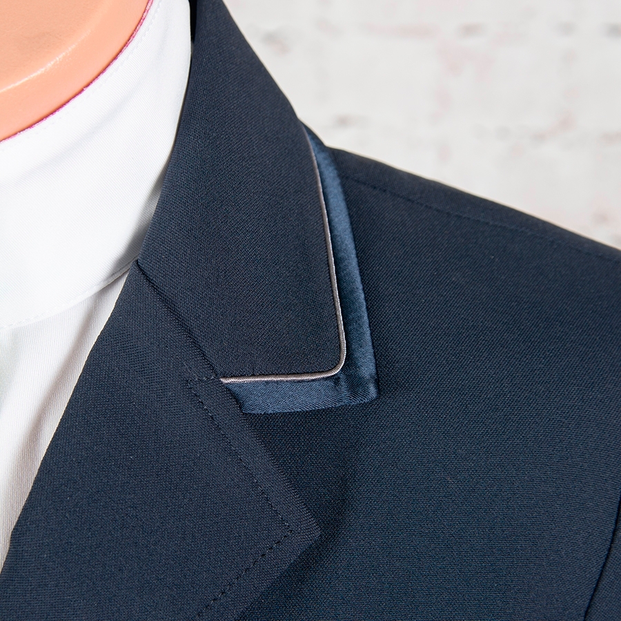 Veste D'équitation Anglaise Devon-Aire Concour Elite - Taille 14 Femme, Rayée Navy Pinstripe, Occasion