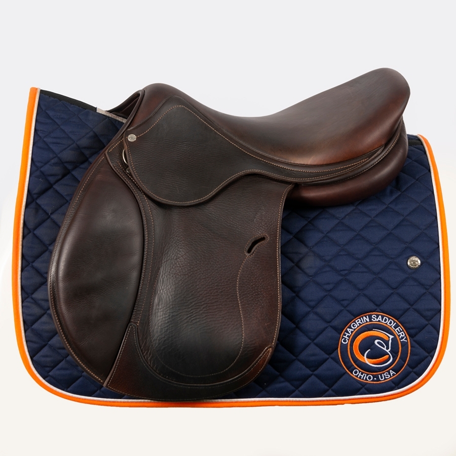 Antares 17.5 IN Antares Saddle Medium Wide Tree 2017 Jumping Close-Contact  at Chagrin Saddlery Main