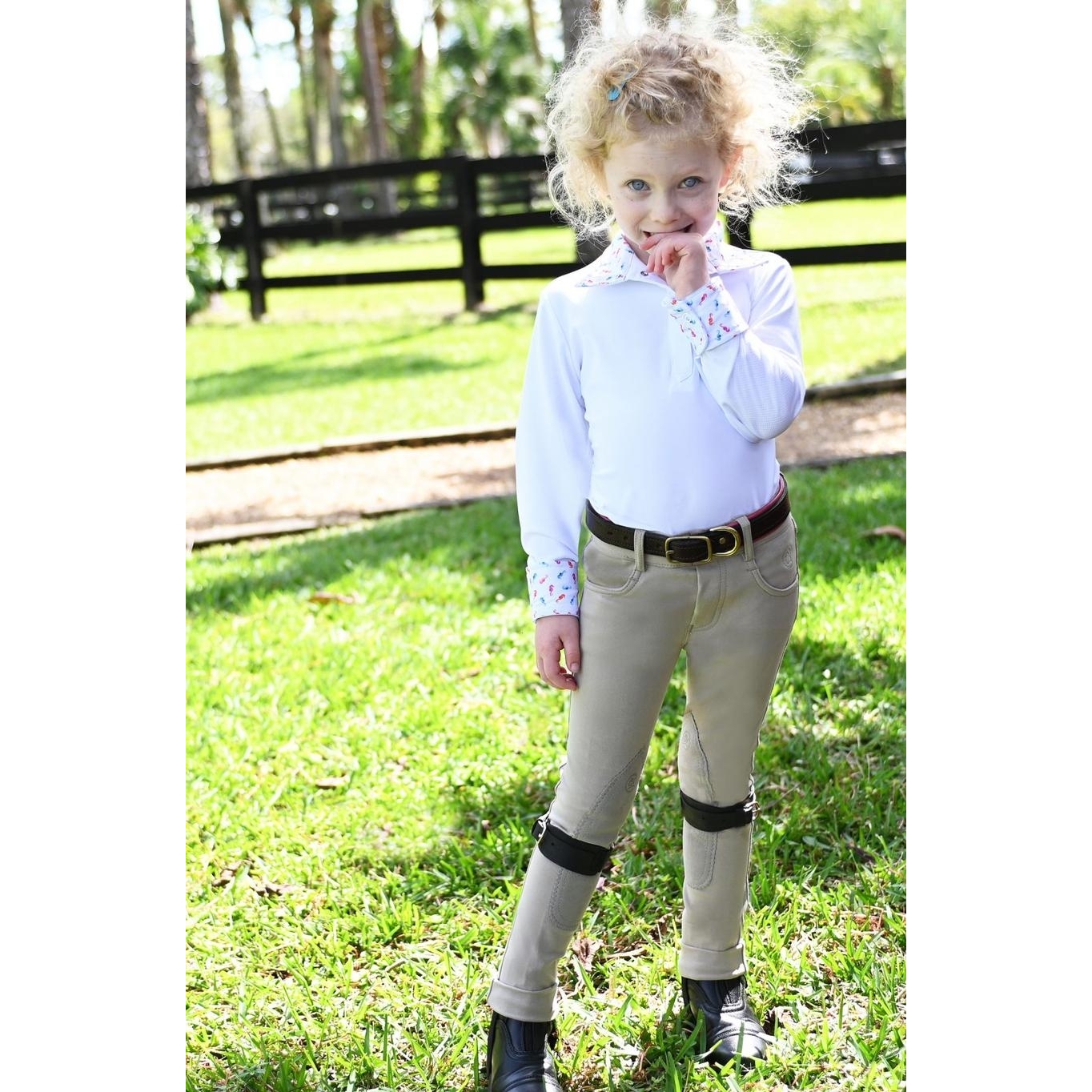 Culotte D'équitation RJ Classics Avec écusson Genou Pour Fille - Taille 14R Beige - Occasion En Excellent état