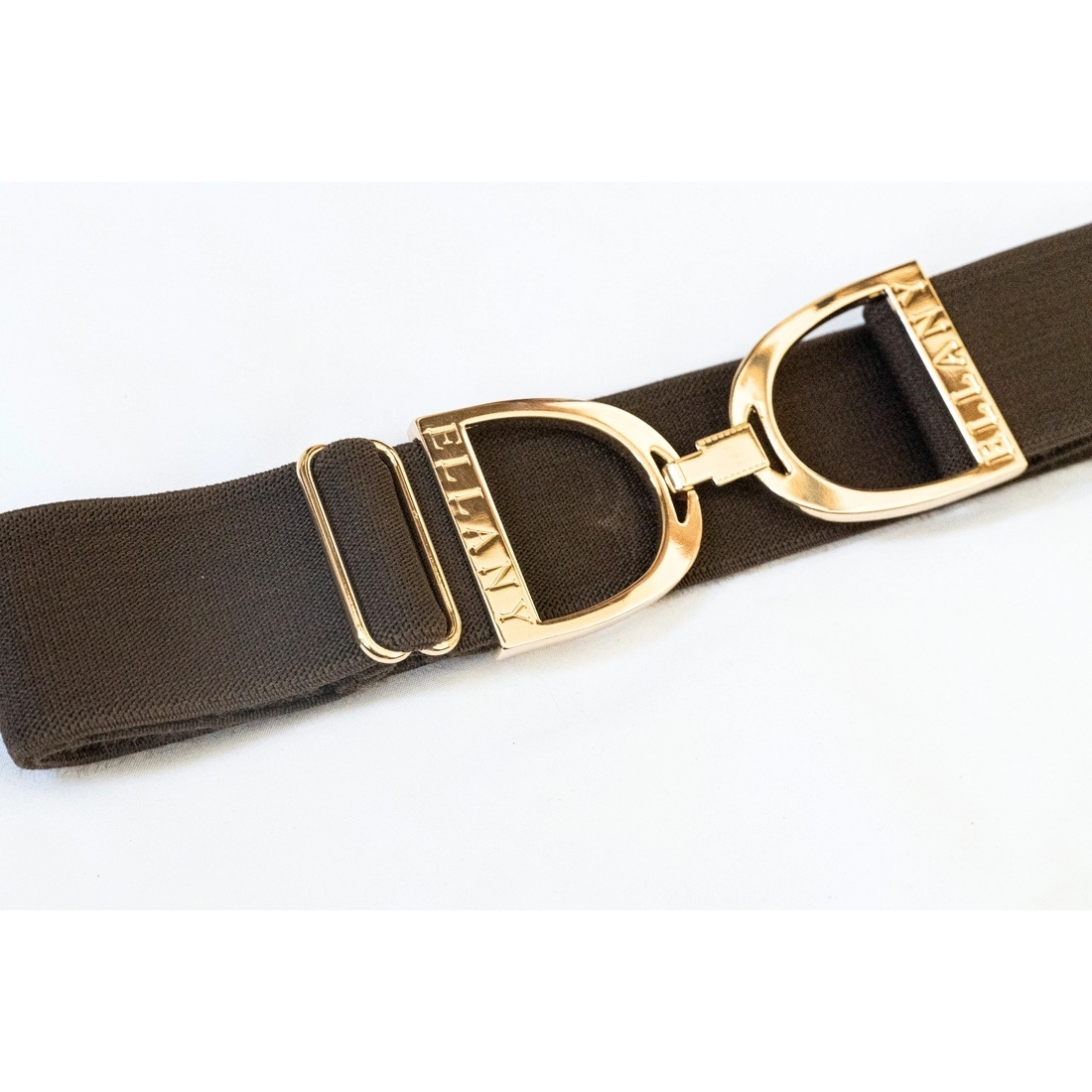 Ellany Equestrian Gold Stirrup Belt 1.5 IN (Brown) Accessories Belts at ...