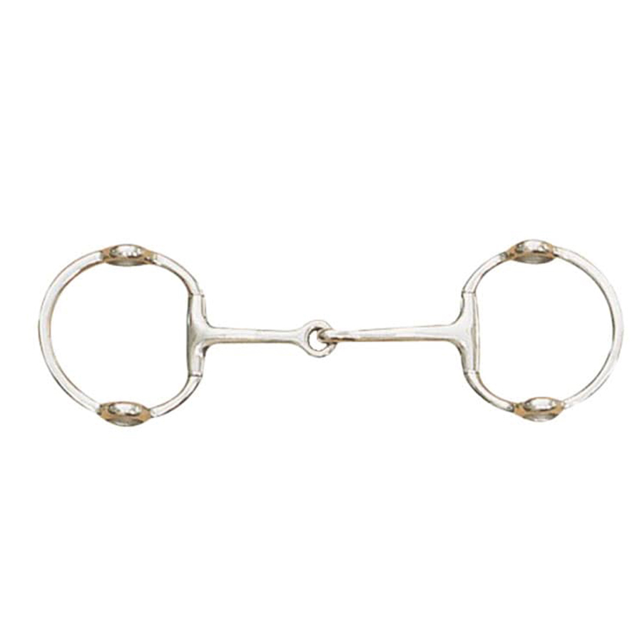 Mors De Filet Centaur Blue Steel Avec Rouleaux Laiton - 5,75 Pouces, Neuf