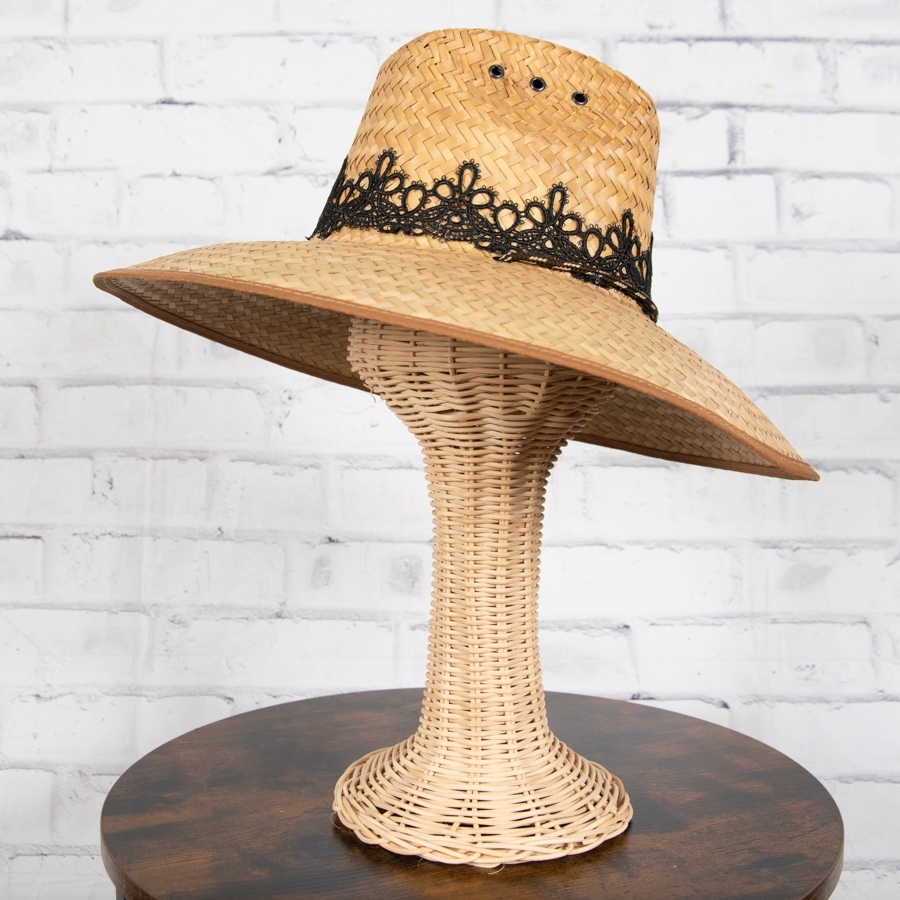 ladies black summer hats