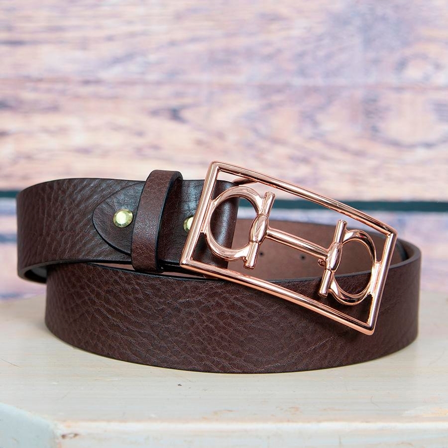 brown leather belts