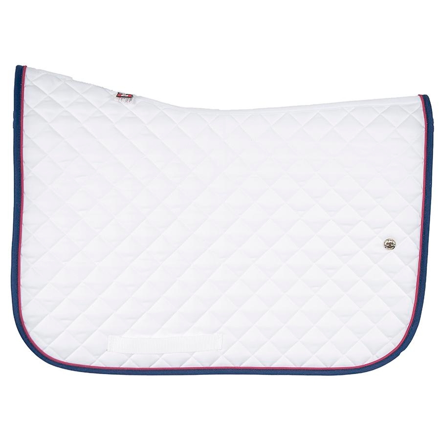 Ogilvy Equestrian Jump Baby Pad with Piping(White/Burgundy/Navy) All