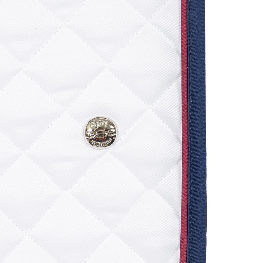 Ogilvy Equestrian Jump Baby Pad with Piping(White/Burgundy/Navy) All