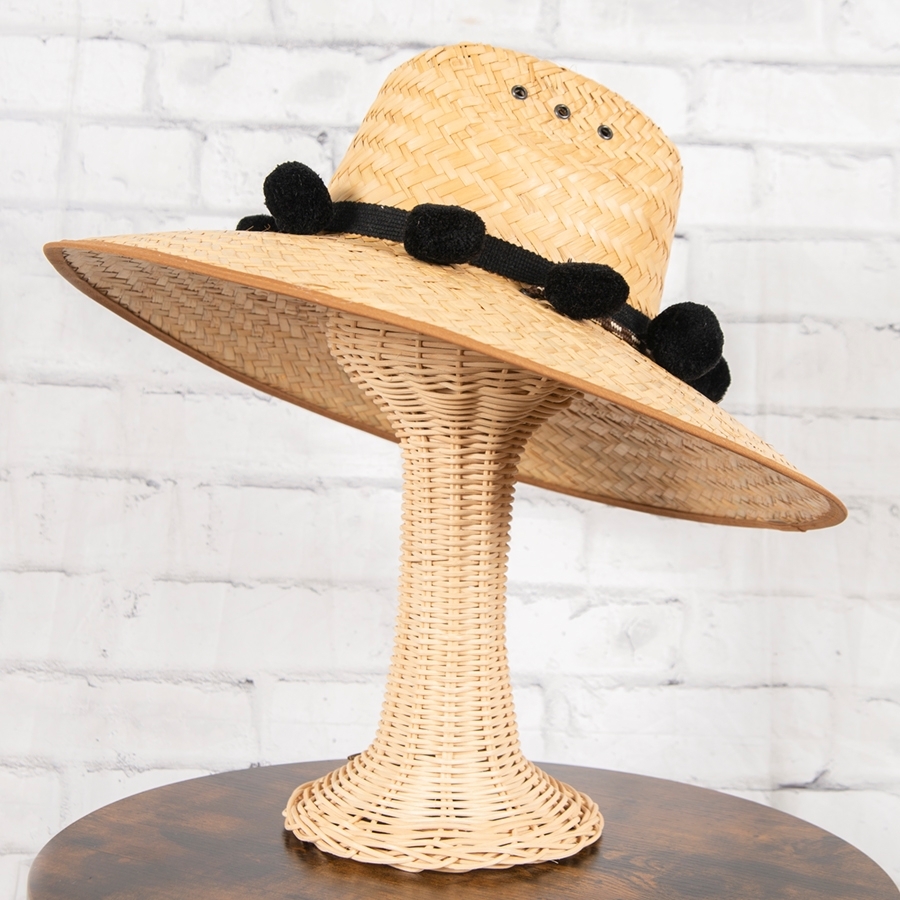 ladies black summer hats
