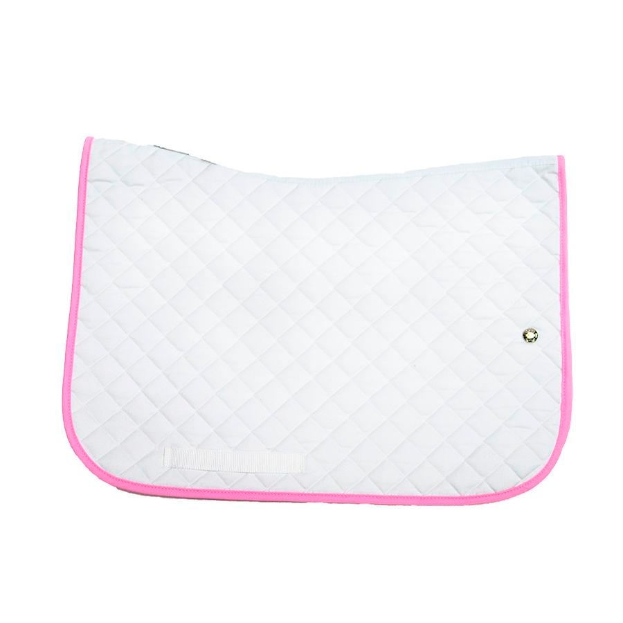 Ogilvy Equestrian Jump Baby Pad (White/Baby Pink) Baby Pads at Chagrin